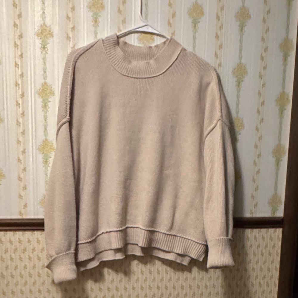 For The Republic Cream Turtleneck Sweater